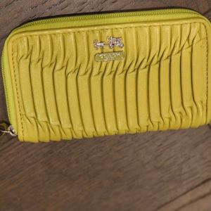 Coach Mustard Wristlet